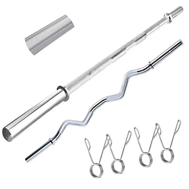 Barbell Curl Bar - Barra de Halteres Profissional de 1,5M