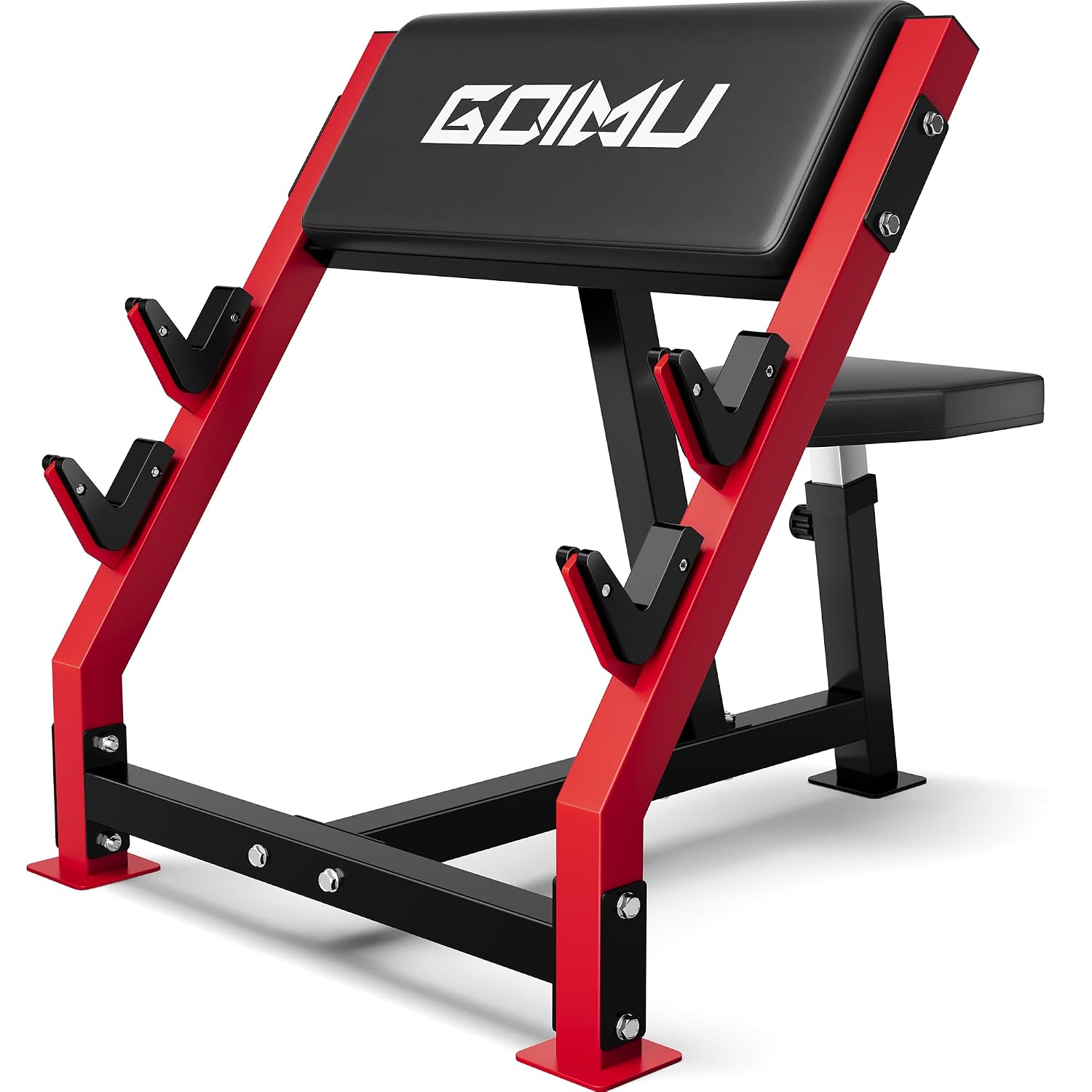 Barbell Curl Bar - Banco Ajustável para Preacher Curl e