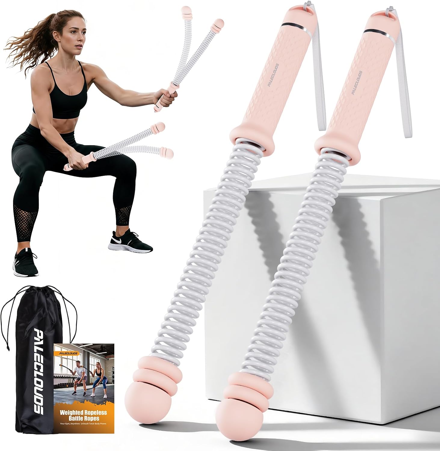 Home Gym Workout - Corda de Batalha Portátil Sem Cordão,