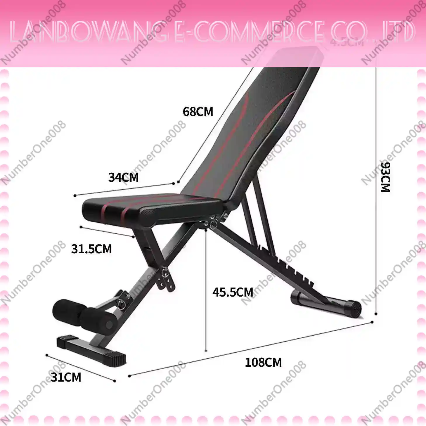 Home Gym Installation - Banco Dobrável para Halteres e Abdominais,