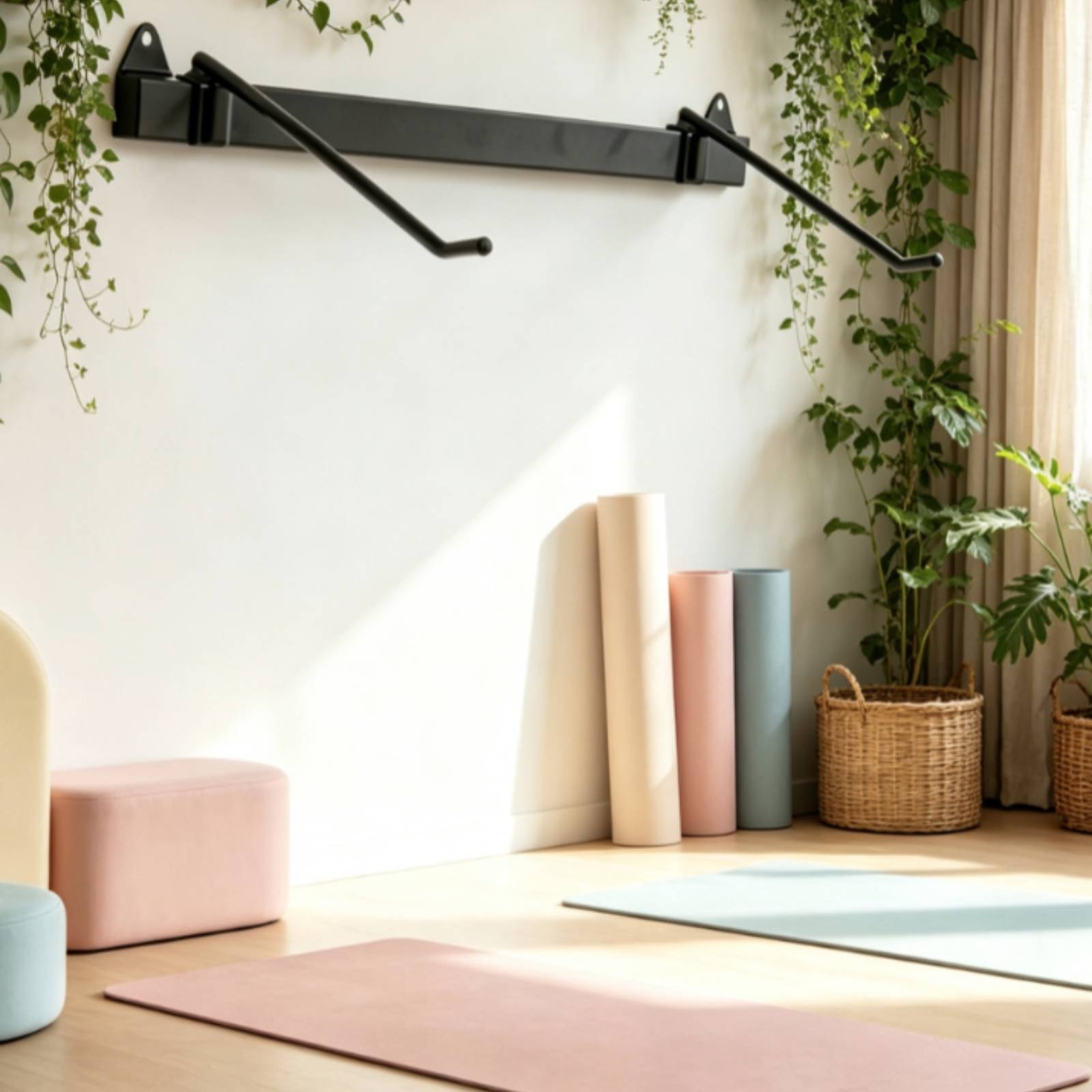 Home Gym Installation - Suporte de Armazenamento para Tapetes de