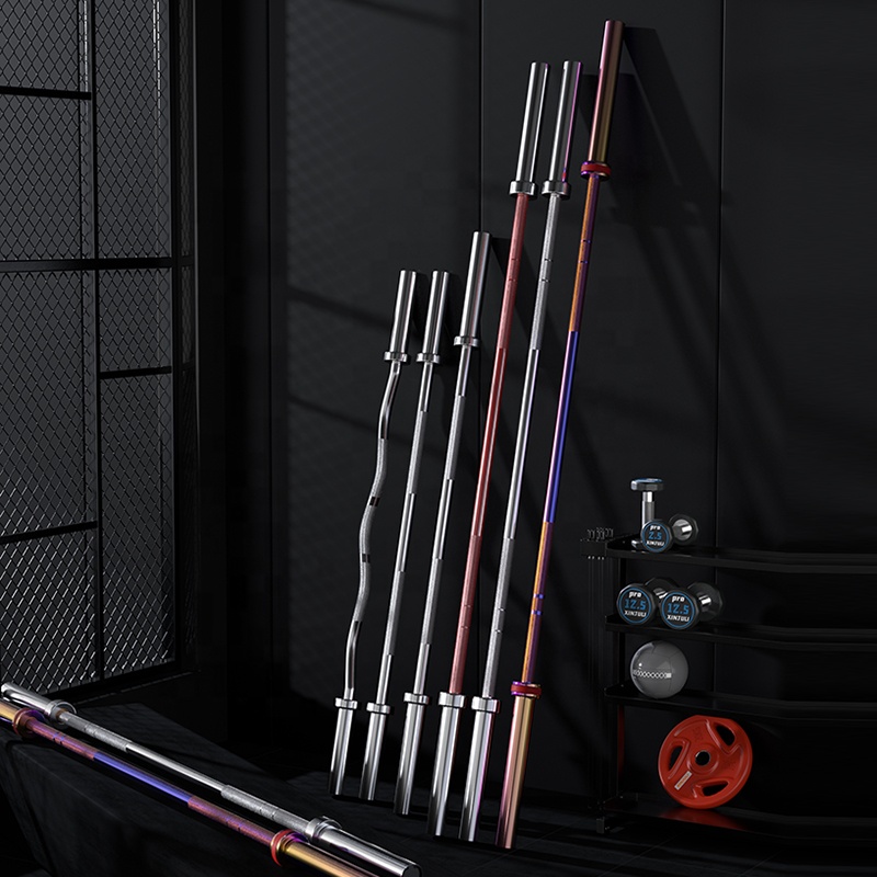 Barbell Curl Bar - Barra de Treino Comercial Cromada de