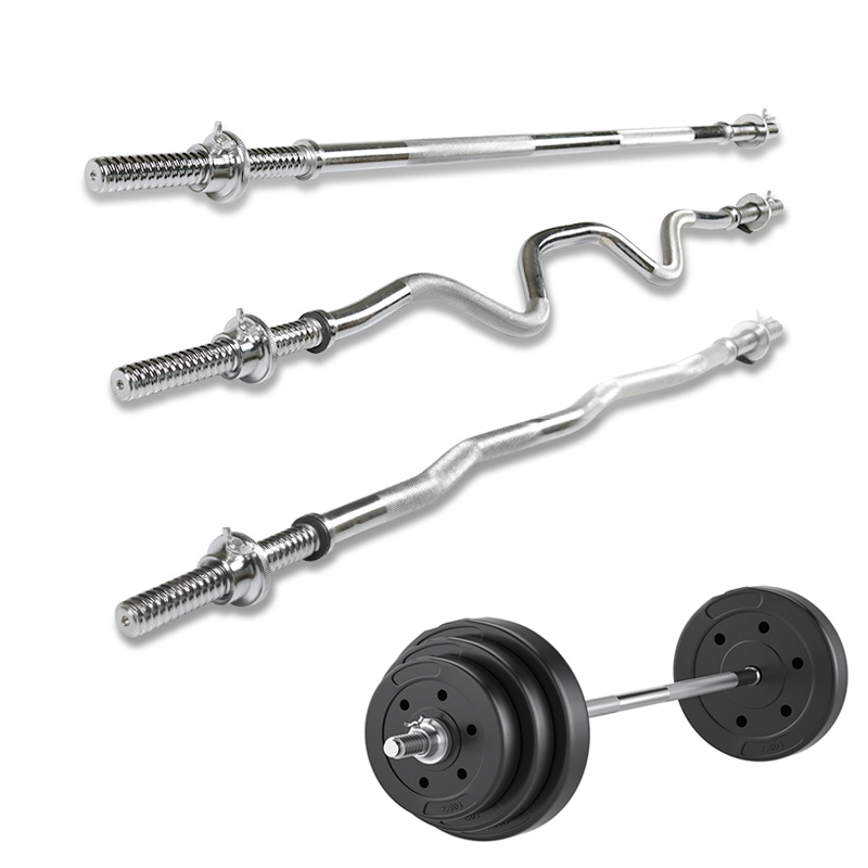 Barbell Curl Bar - Barras de haltere reto e curvo
