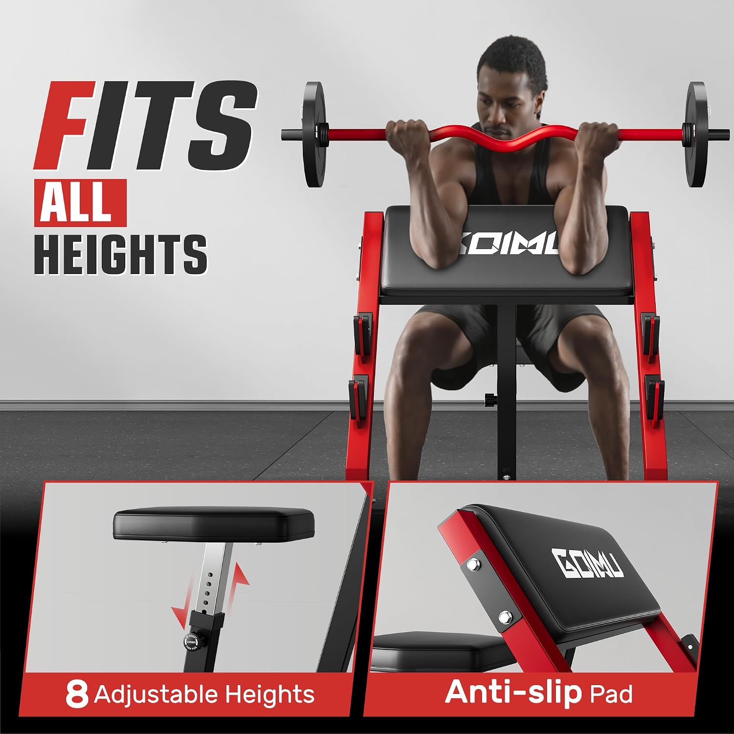 Banco Ajustável para Preacher  - Barbell Curl Bar avaliação e preço