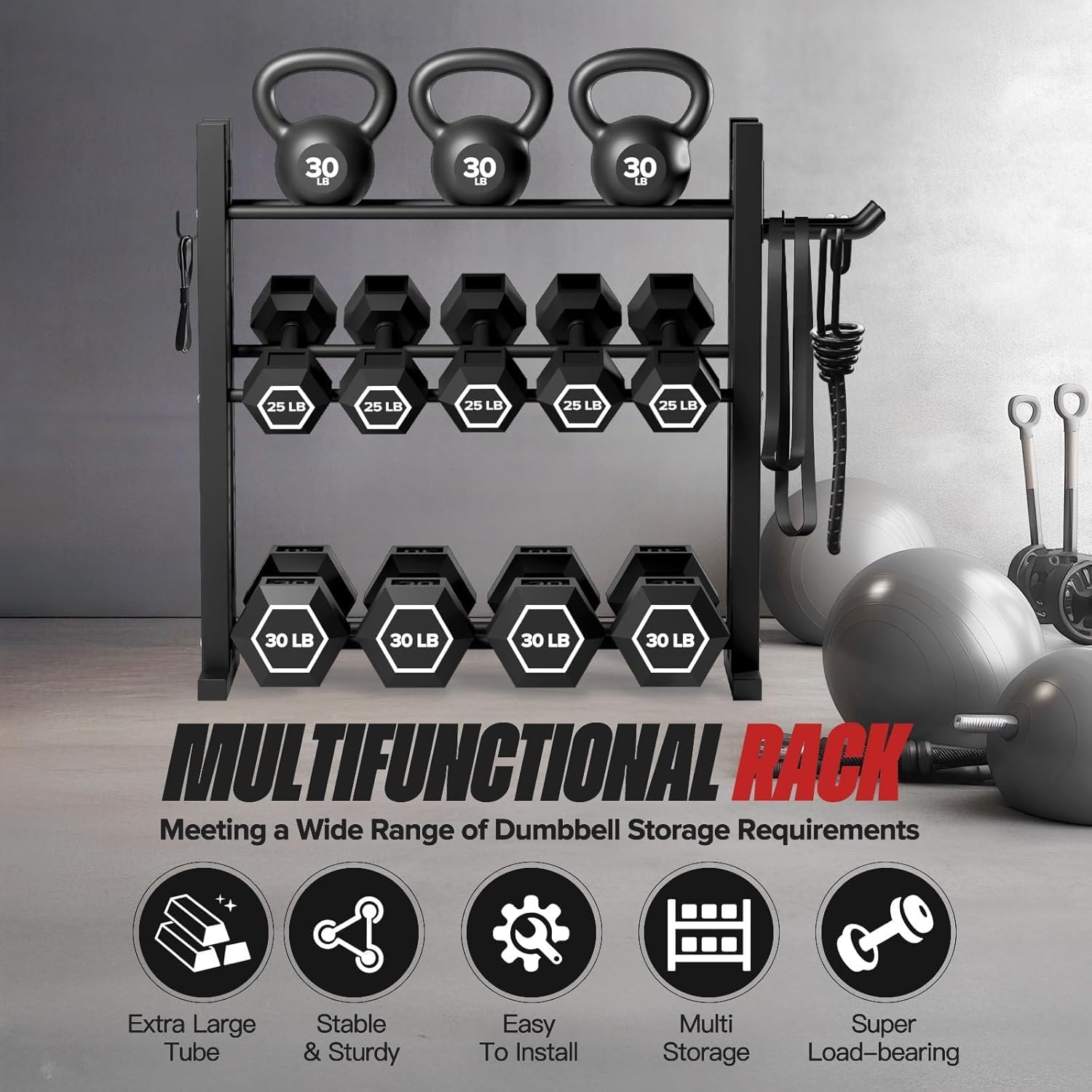 Suporte para Halteres de 3 Nív - Home Gym Rack avaliação e preço