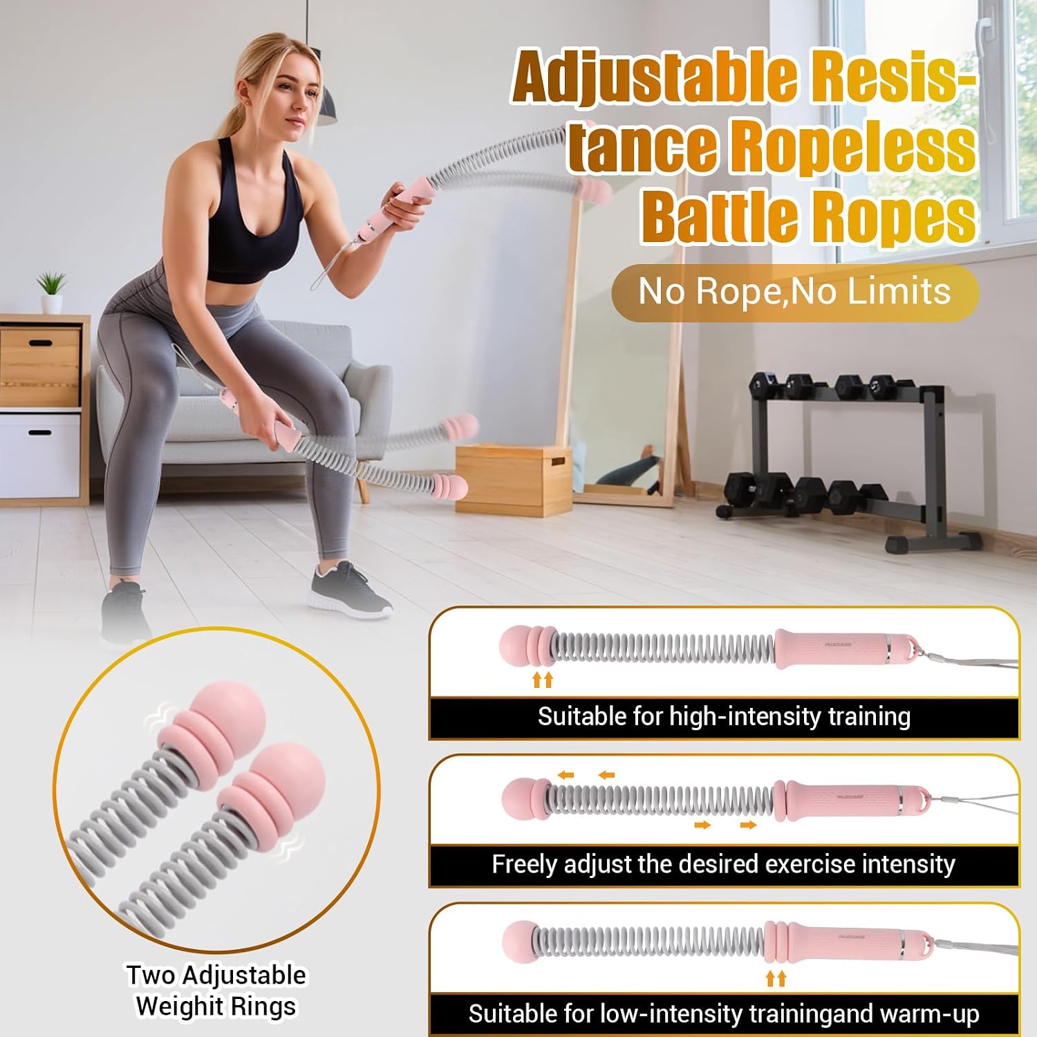 Corda de Batalha Portátil Sem  - Home Gym Workout avaliação e preço