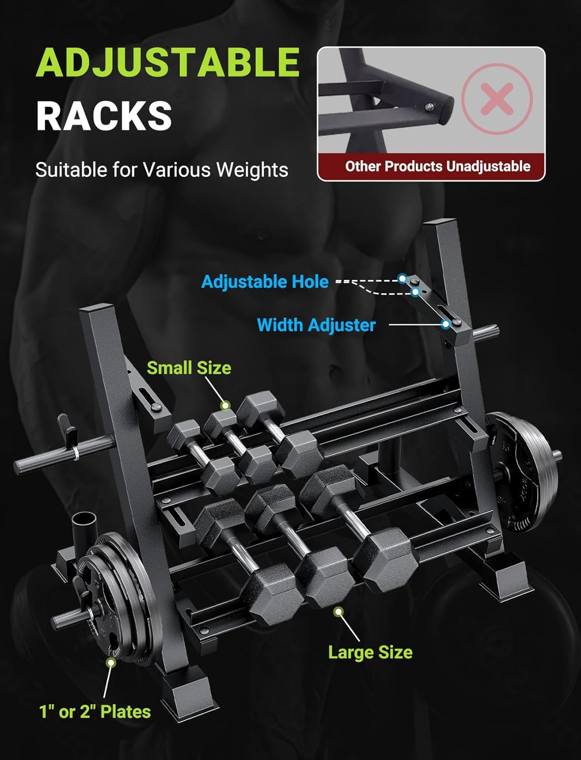 Suporte para Halteres Ajustáve - Home Gym Rack avaliação e preço