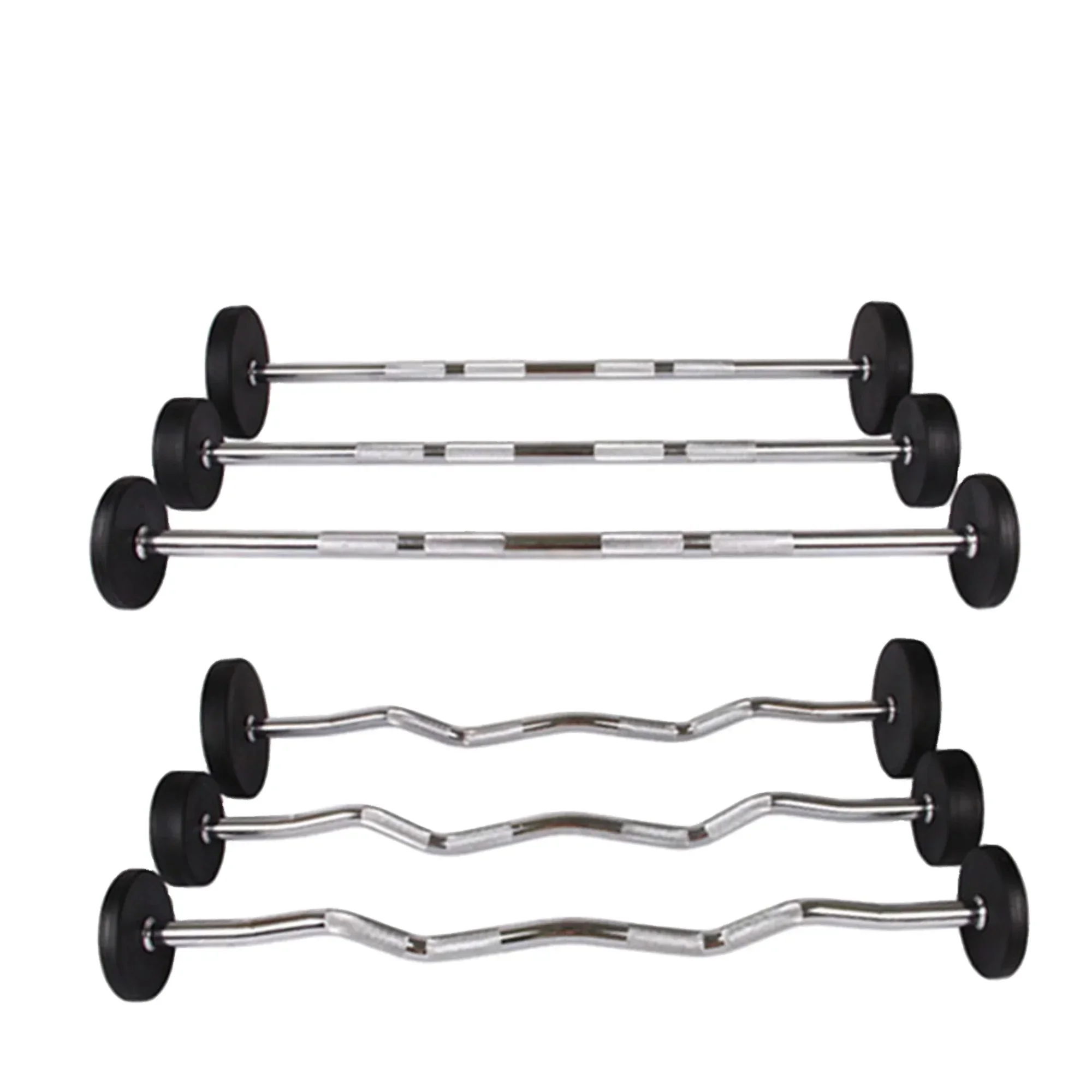 Barra de Halteres de Borracha  - Barbell Curl Bar avaliação e preço